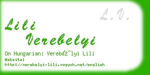 lili verebelyi business card